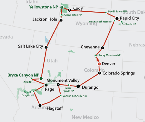 Klik op de afbeelding voor een vergroting autoreis amerika wondrous national parks 001.png