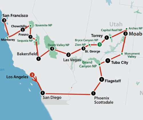 Klik op de afbeelding voor een vergroting autoreis amerika southwest explorer 23 dagen 010.png