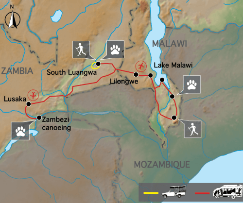 De Wildernis van Zambia Malawi (18 dagen)