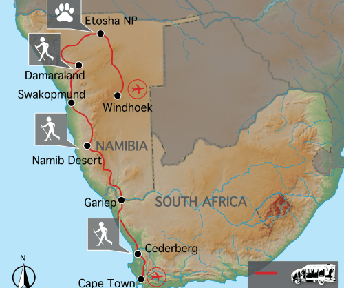 Het beste van de Kaap Namibië (16 dagen)
