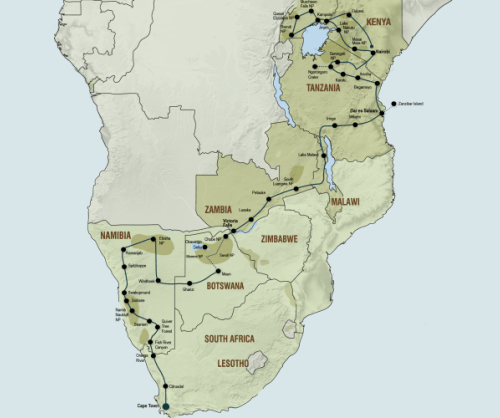 Het beste van Afrika (59 dagen) Zuidwaarts