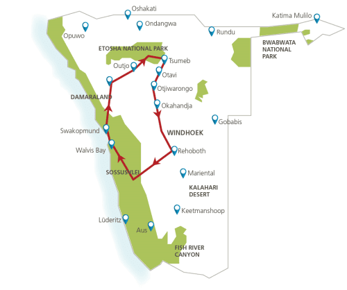 Namibië Express (13 dagen)