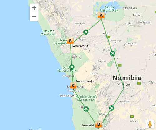 Namibië in vogelvlucht (12 dagen)