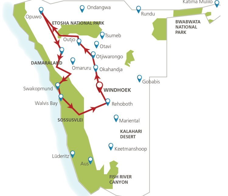 Ongerept Namibië (17 dagen)