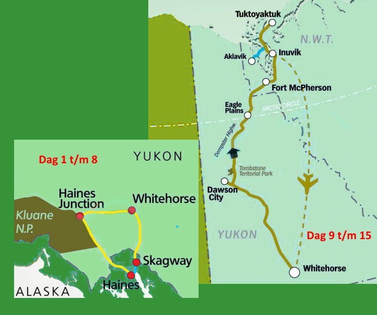 Ongerepte natuur van Yukon & Northwest Territories (16 dagen)