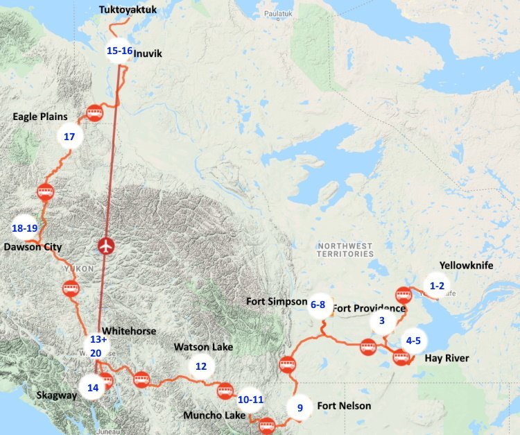 Het hoge noorden van canada (22 dagen)