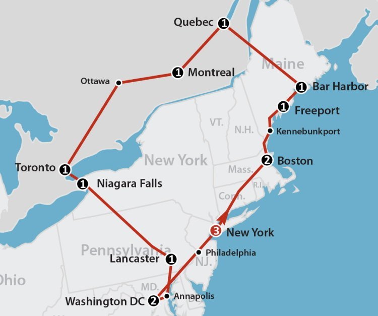 Northeast Impressions (16 dagen)