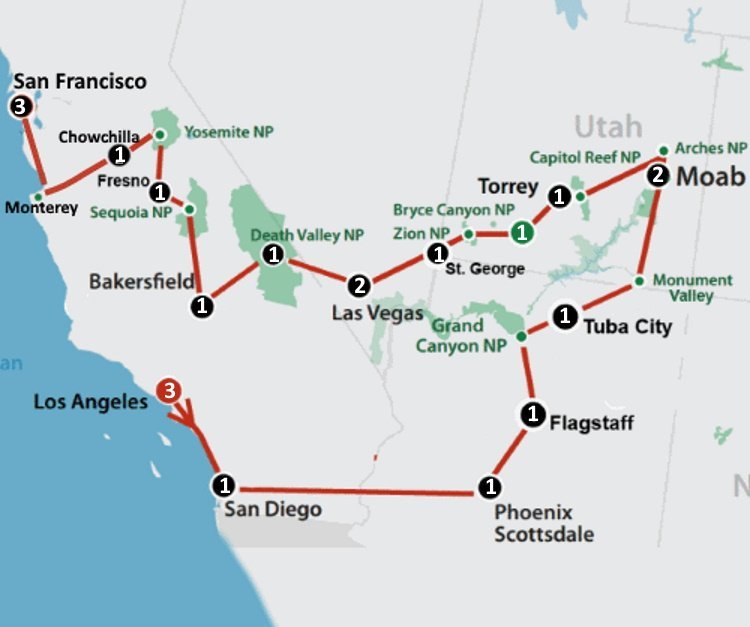 Klik op de afbeelding voor een vergroting autoreis amerika southwest explorer 23 dagen 011.jpg