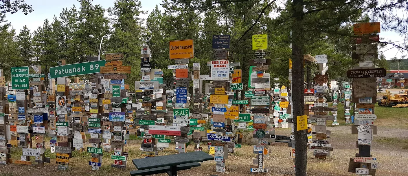 sign post forest - watson lake.webp