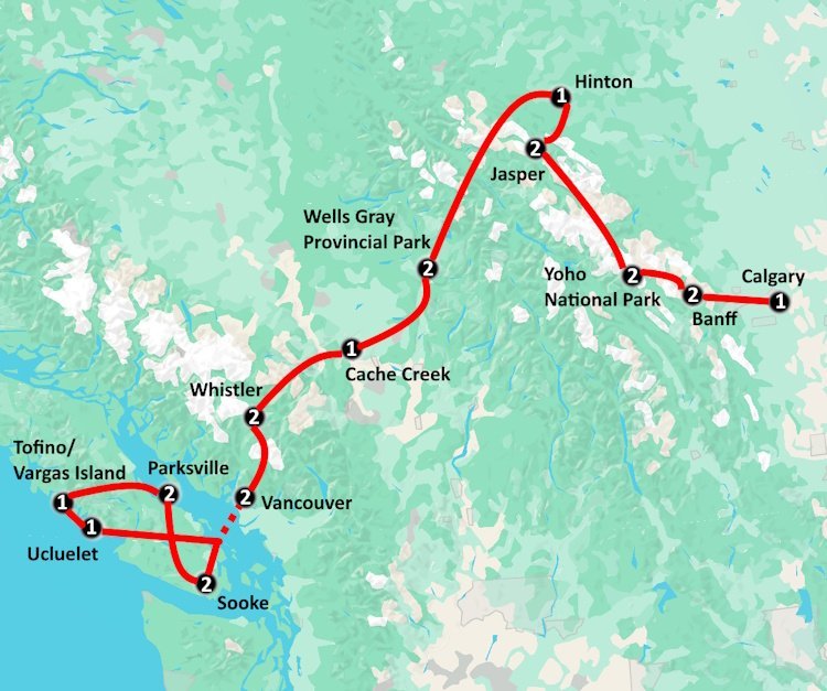 Rocky Mountains & Ocean Islands (23 dagen)