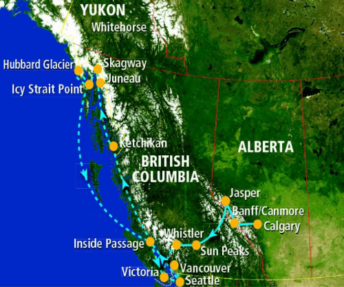 Rockies Trail & Cruise to the Glaciers (19 dagen) Rockies Trail & Cruise to the Glaciers (19 dagen)