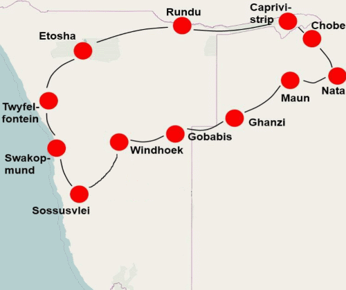 De hoogtepunten Namibië & Botswana (24 dagen) De hoogtepunten Namibië & Botswana (24 dagen)
