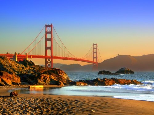 Klik op de afbeelding voor een vergroting San Francisco Golden Gate Bridge