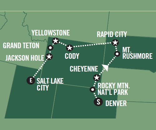 Klik op de afbeelding voor een vergroting Groepsreis Amerika Rocky Mountain High