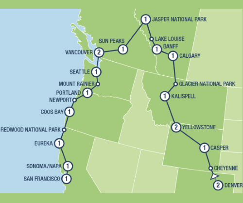 Klik op de afbeelding voor een vergroting Groepsreis Amerika Northwest Park Explorer 002