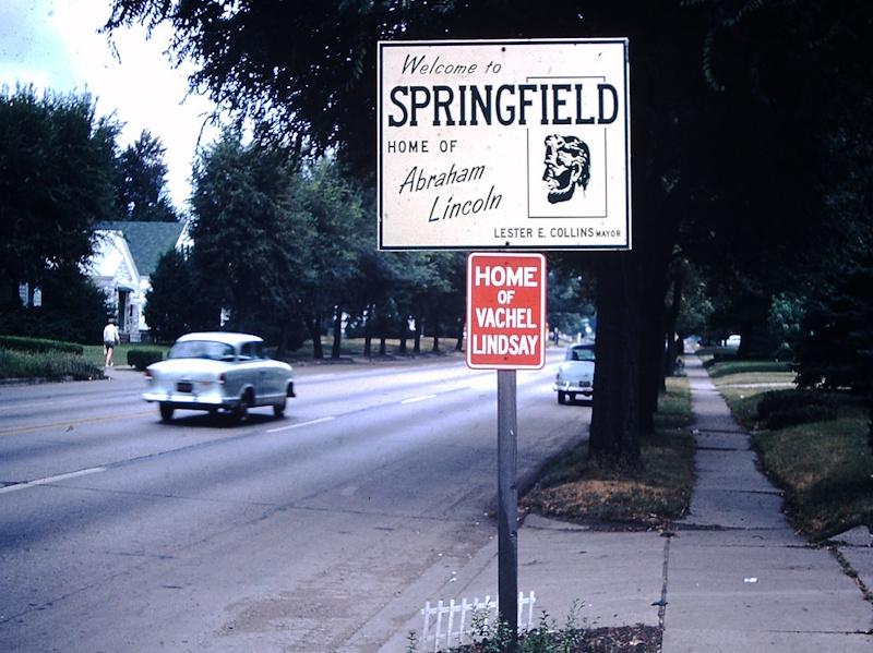 Welcome to Springfield Home of Abraham Lincoln ©1960 Illionois Flickr