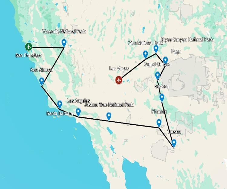 Wild West Experience (23 dagen) - Amerika - Zuidwesten - San Francisco