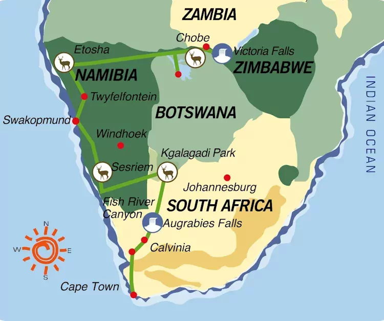 TransKalahari Avontuur Cape to Vic (22 dagen)