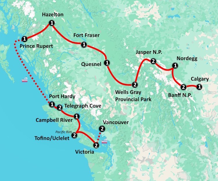 Camperrondreis Canada Inside Passage Tour kaartje 002.jpg