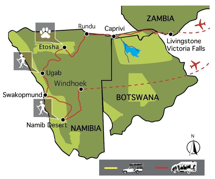 Namibië Zambezi (17 dagen)